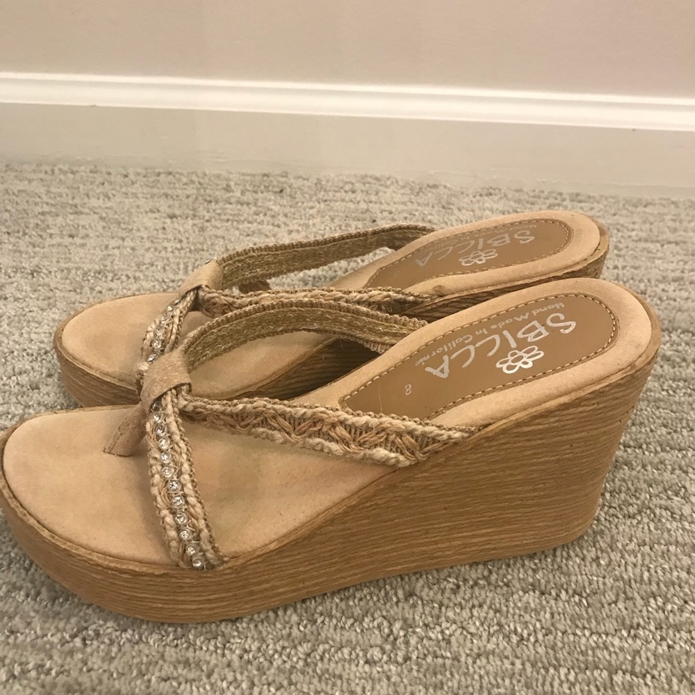 Brand new Wedge platform sandals size 8
